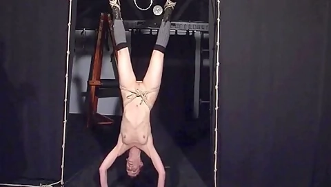 Elise Graves In Restrained Bondage Babe Upside Down