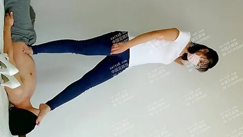 Asian Mistress In High Heels And Sexy Jeans Punishes Her Slave In Homemade Trample Scene